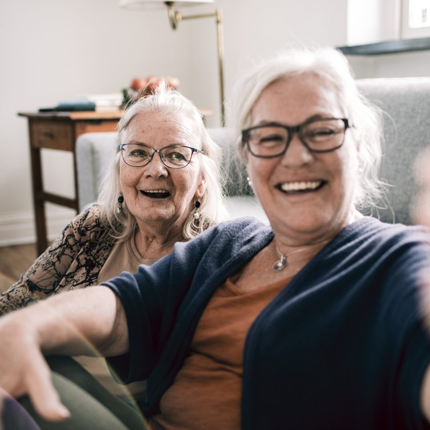 Seniors using a Phone 11